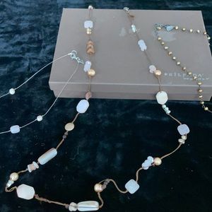 Silpada Bronze White Fresh Water pearl Pink Quartz